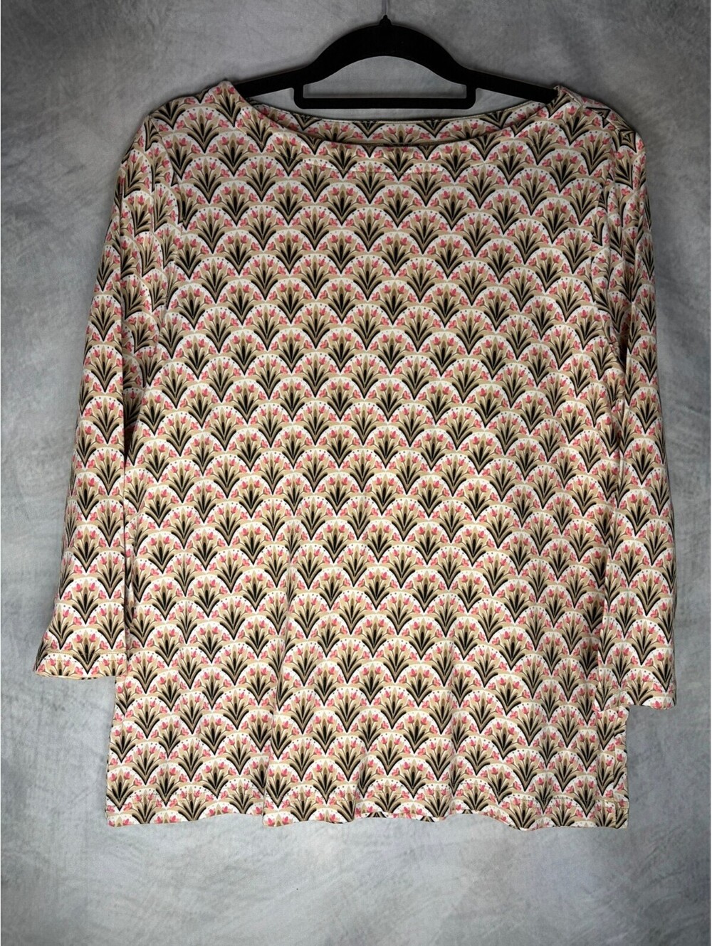 Croft & Barrow Women's Medium 3/4 Sleeve Floral Geometric